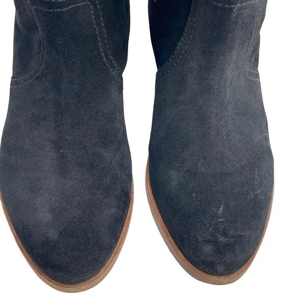 Boden SIZE 40 (US 8.5) Black Suede Pull-On Minimalist 1" Heel Ankle Boots $180 - Picture 6 of 8